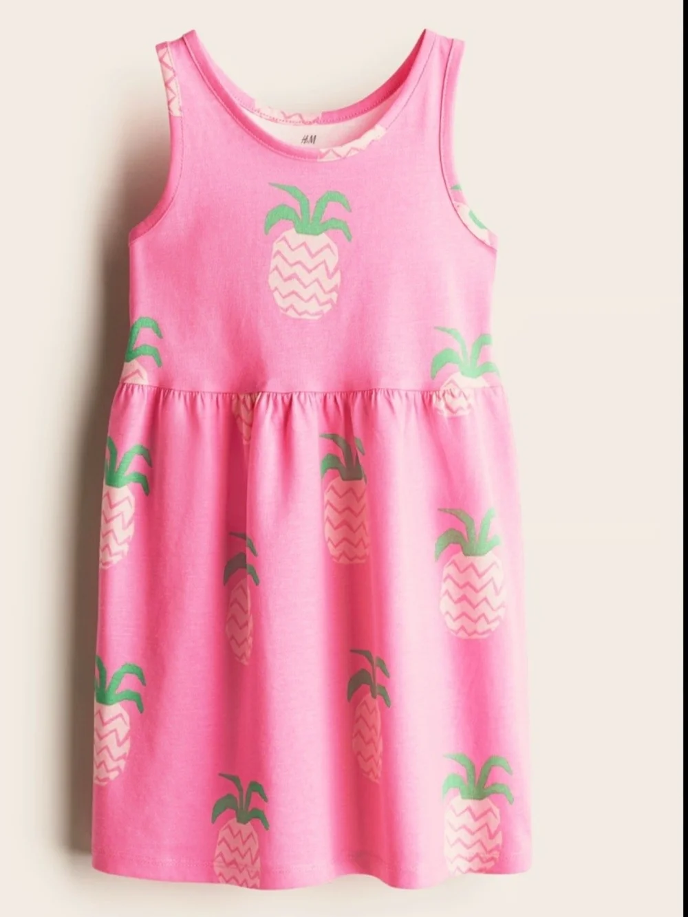 H&M Pink Top with Pineapples Size 8-10 Youth